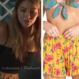 Billabong Yellow Floral Shorts